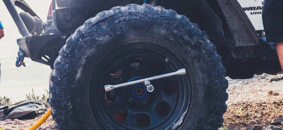 breaking down car tire